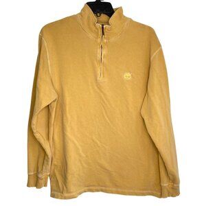 Vintage Y2K Timberland Half Zip Sweatshirt Wheat Brown Men Size L
